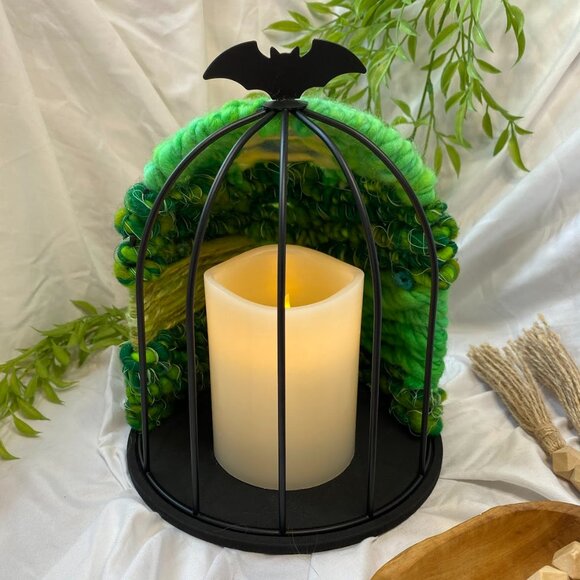 Handwoven Bat Cage Candle Display Decor - Picture 1 of 4